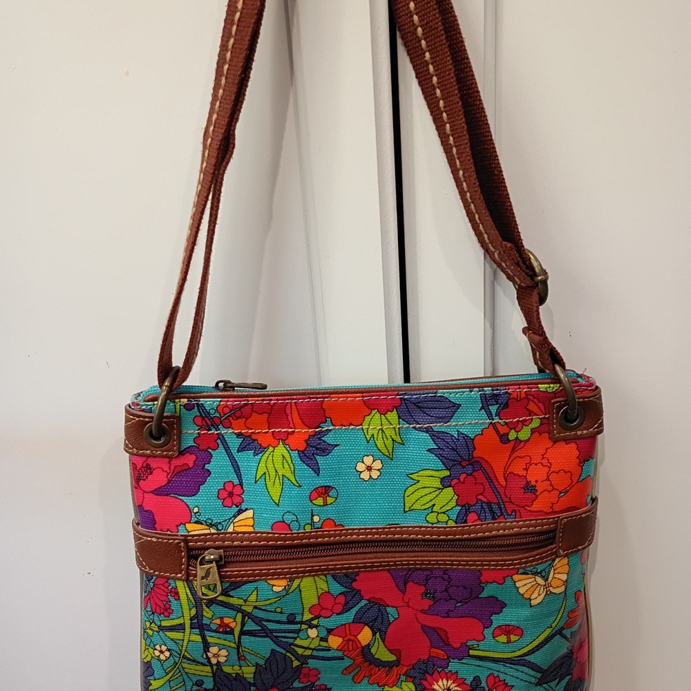 Sakroots Colorful Floral Crossbody Bag